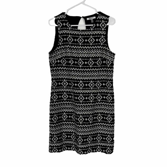 DKNYC Black Sleeveless Career Dress Women's Size 14‎ Office Linen Boho - Picture 1 of 9